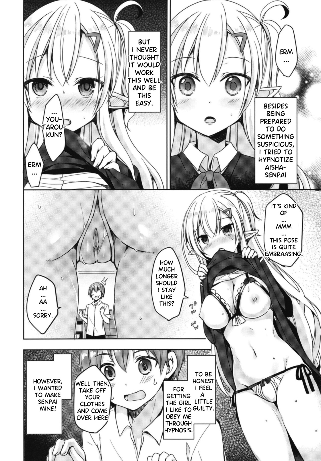 Hentai Manga Comic-I Tried To Erotically Hypnotize Elf Senpai Who I Admire-Read-7